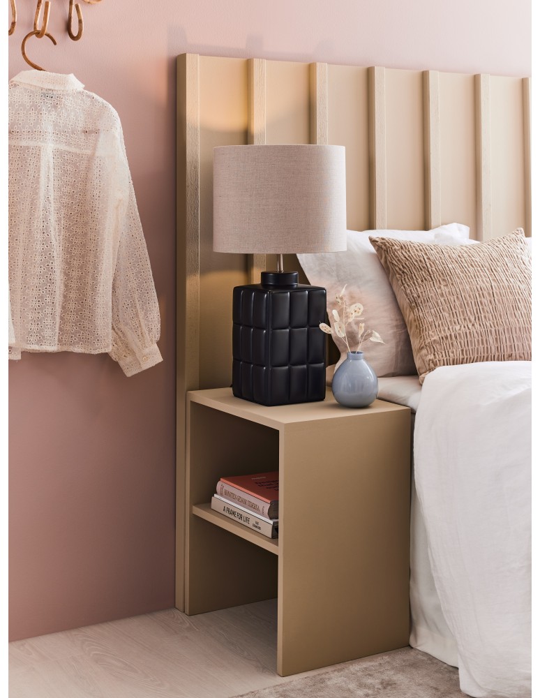 Table lamps with lampshade - Markslojd CUSCINI Table Large 1L Black/Beige 1xE27 108247 - product kolory-swiatla.pl 3