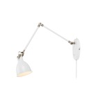 Cantilever wall lamps - Markslojd HOUSE Wall/shade 1L White/steel 1xE14 108249 - product 1