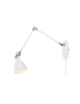 Markslojd HOUSE Wall/shade 1L White/steel 1xE14 108249