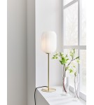 Scandinavian style table lamps - Markslojd CAVA Table 1L Brushed Brass/White 1xE14 108251 - product 2