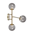 Wall lamps spheres - Markslojd TRINITY Wall/shade 3L Brass/Smoke 3xG9 108253 - product 1