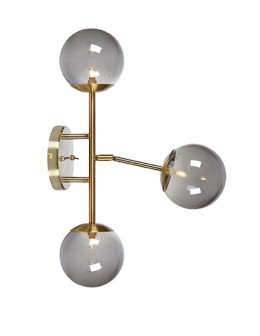 Markslojd TRINITY Ścienna/Kinkiet 3L Mosiądz /Dymiony 3xG9 108253