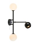 Wall lamps spheres - Markslojd BESIDE Wall/shade 3L Black/White 3xG9/GU10 108255 - product 1