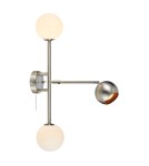Wall lamps spheres - Markslojd BESIDE Wall/shade 3L Steel/White 3xG9/GU10 108256 - product 1