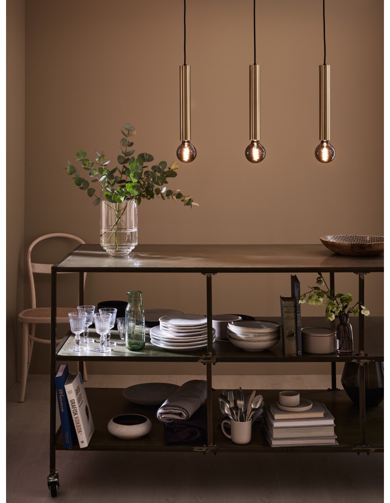 Triple pendant lamps - Markslojd SENCILLO Pendant 3L Brass 3xE27 108261 - product kolory-swiatla.pl 2
