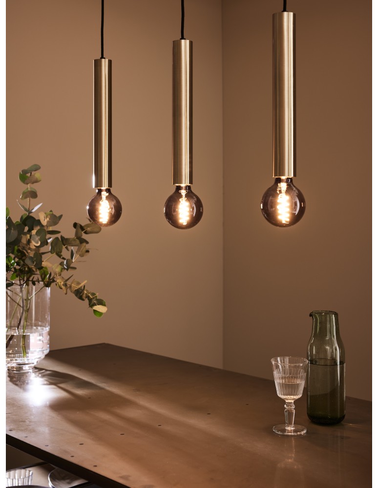 Triple pendant lamps - Markslojd SENCILLO Pendant 3L Brass 3xE27 108261 - product kolory-swiatla.pl 3