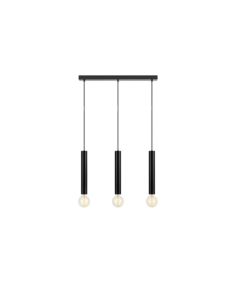 Triple pendant lamps - Markslojd SENCILLO Pendant 3L Black 3xE27 108262 - product kolory-swiatla.pl 1
