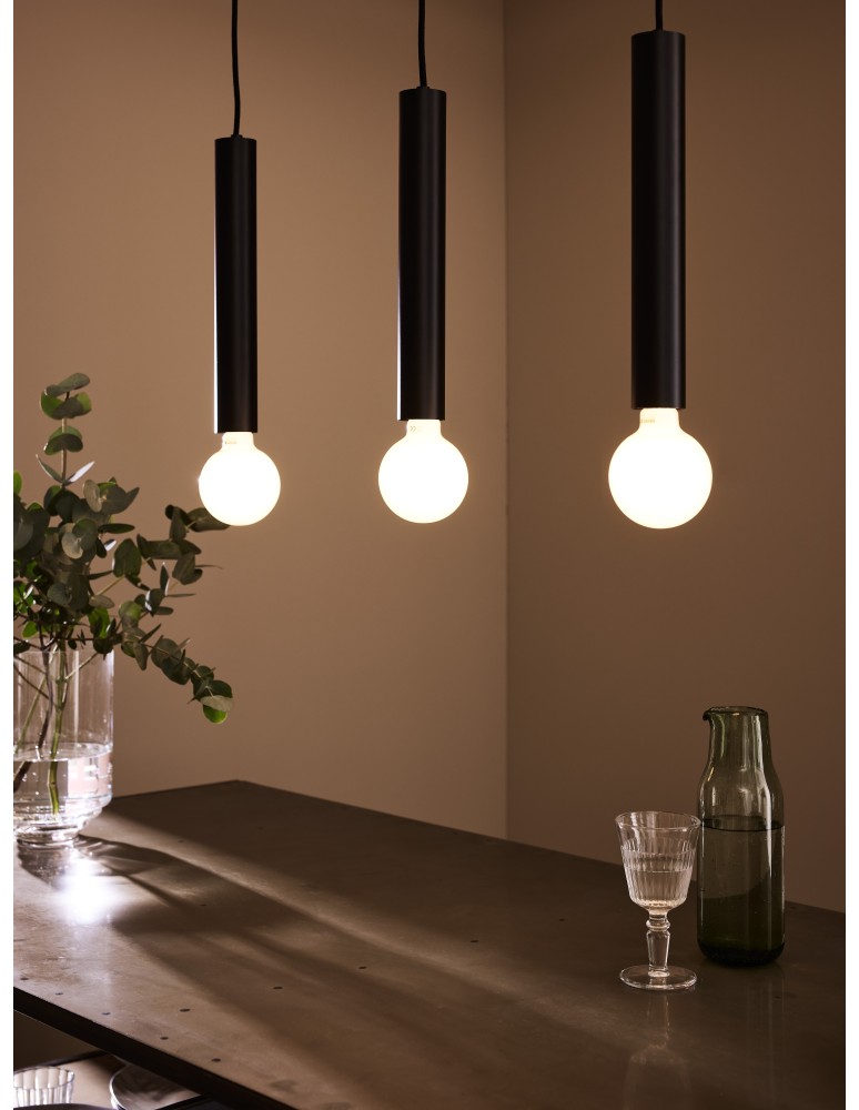 Triple pendant lamps - Markslojd SENCILLO Pendant 3L Black 3xE27 108262 - product kolory-swiatla.pl 3