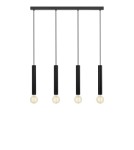 Pendant lamps on a strip - Markslojd SENCILLO Pendant 4L Black 4xE27 108264 - product 1