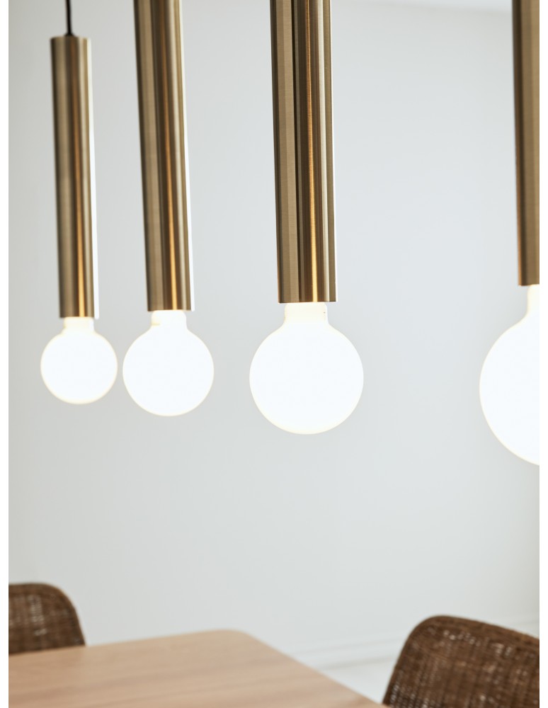 Pendant lamps on a strip - Markslojd SENCILLO Pendant 4L Black 4xE27 108264 - product kolory-swiatla.pl 3