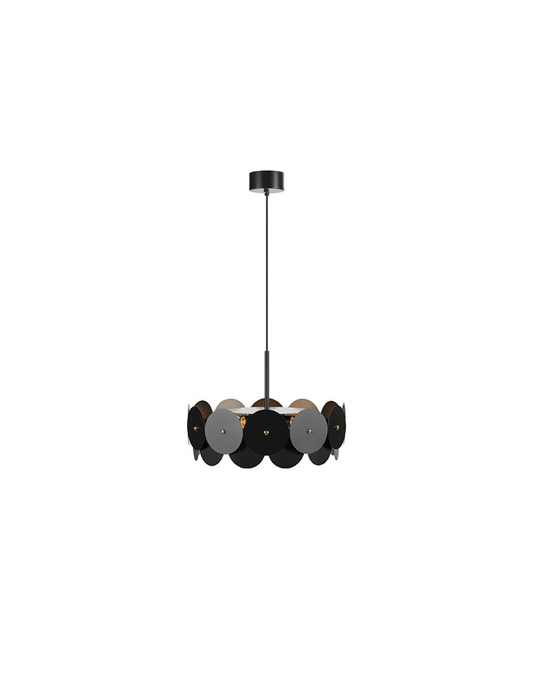 Pendant lamps - Markslojd VEGAS Pendant 3L Black/Brass 3xE27 108265 - product kolory-swiatla.pl 1