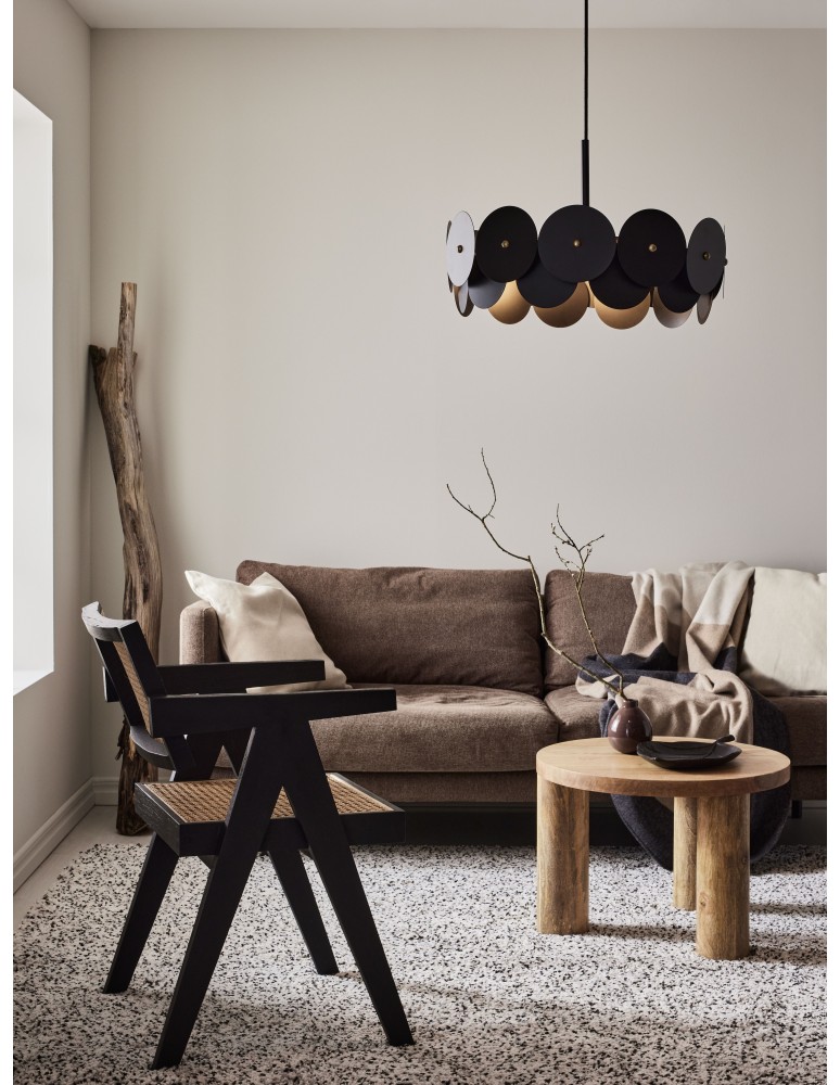 Pendant lamps - Markslojd VEGAS Pendant 3L Black/Brass 3xE27 108265 - product kolory-swiatla.pl 2