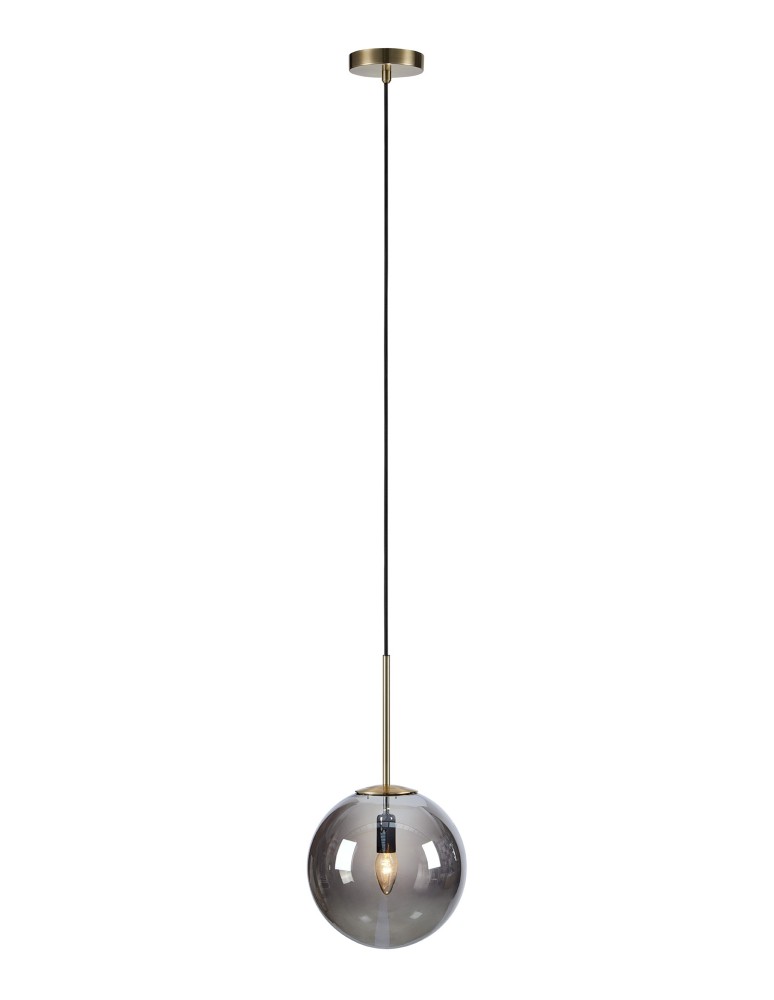 Pendant lamps - Markslojd DIONE Pendant 1L Smoky/Antique 1xE14 108268 - product kolory-swiatla.pl 1