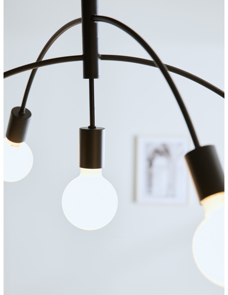 Scandinavian style ceiling lamps - Markslojd CRUX Ceiling 5L Black 5xE27 108280 - product kolory-swiatla.pl 3