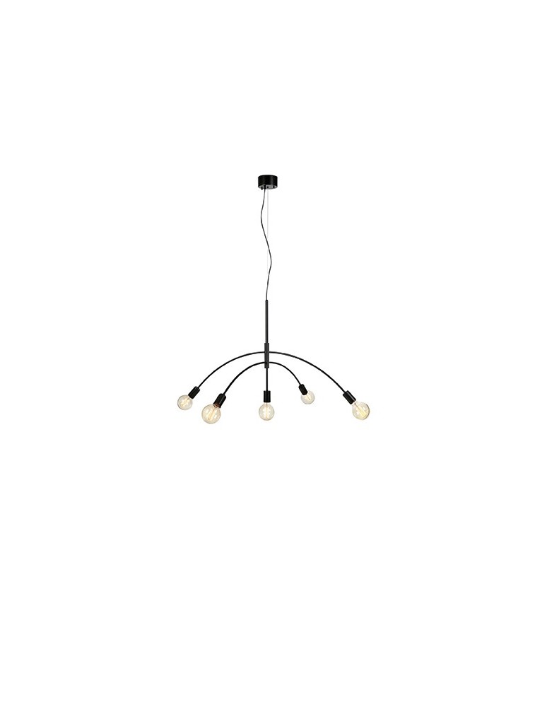 Pendant lamps - Markslojd CRUX Pendant 5L Black 5xE27 108282 - product kolory-swiatla.pl 1