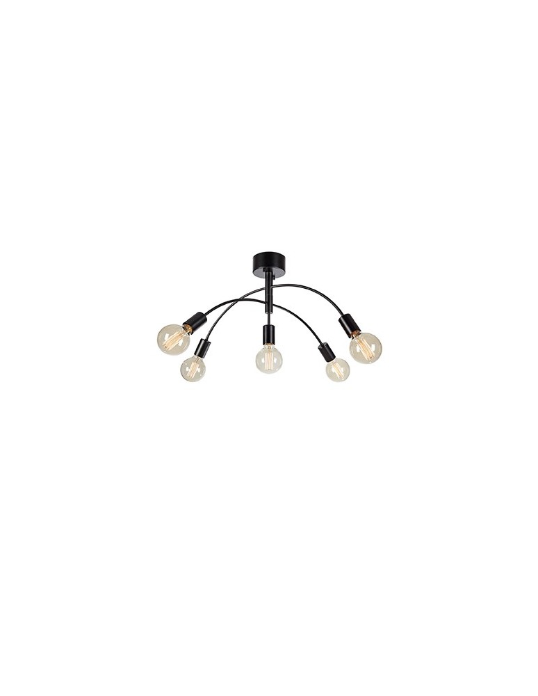 Scandinavian style ceiling lamps - Markslojd CYGNUS Ceiling 5L Black 5xE27 108284 - product kolory-swiatla.pl 1