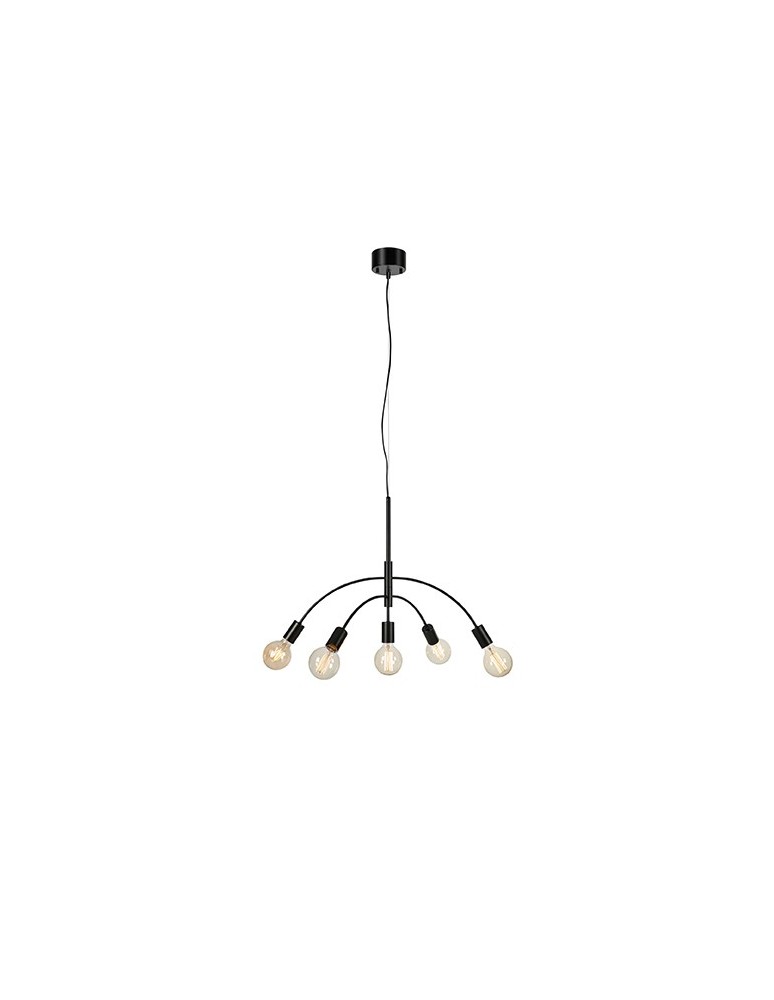 Pendant lamps - Markslojd CYGNUS Pendant 5L Black 5xE27 108286 - product kolory-swiatla.pl 1