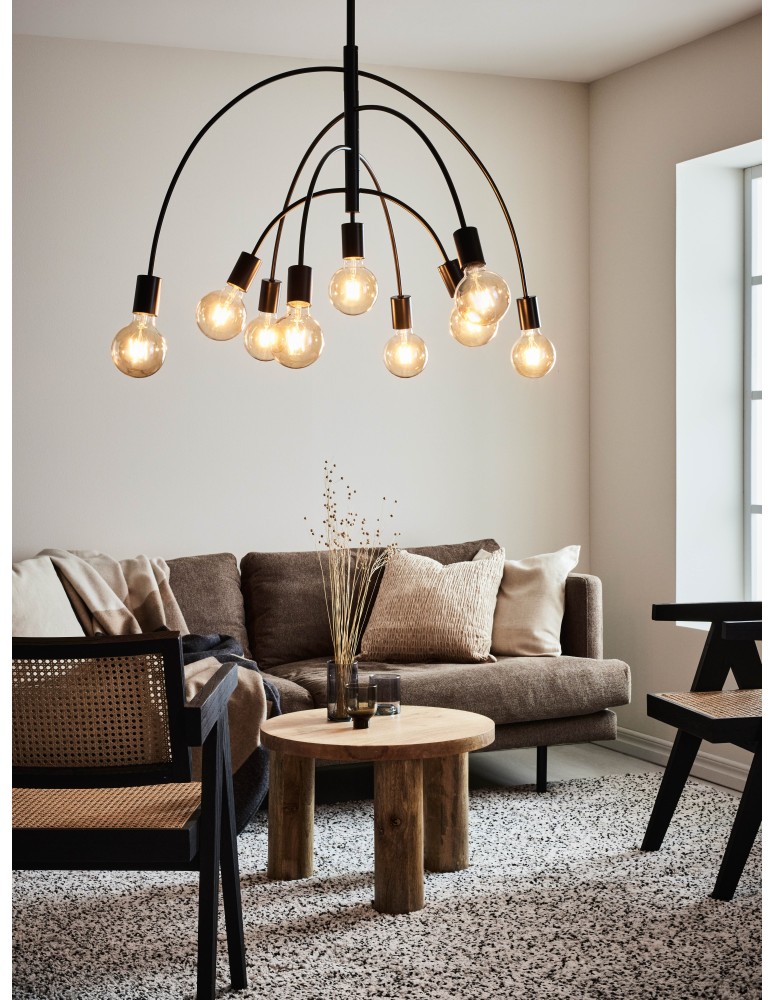 Pendant lamps - Markslojd LAVELLO Pendant 9L Black 9xE27 108288 - product kolory-swiatla.pl 2