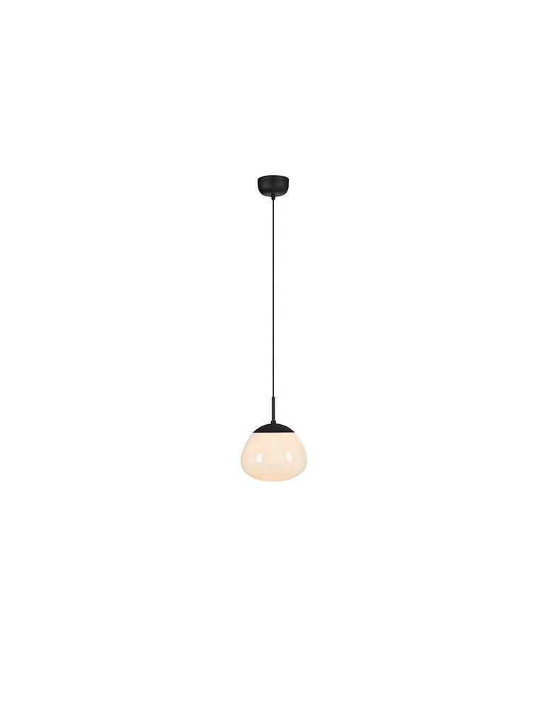 Pendant lamps - Markslojd RISE Pendant 1L Black/White 1xE27 108295 - product kolory-swiatla.pl 1