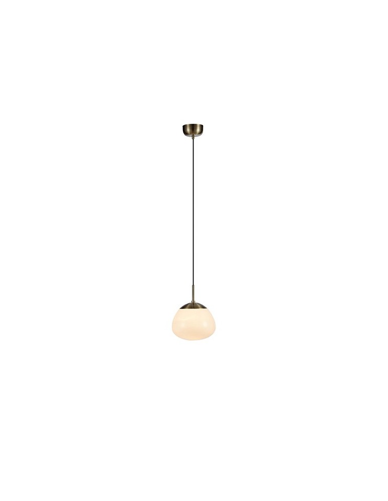 Pendant lamps - Markslojd RISE Pendant 1L Antique/White 1xE27 108296 - product kolory-swiatla.pl 1