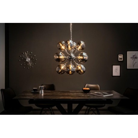 KING HOME INVICTA lampa wisząca GALAXY 72 srebrna (HL548SI/LK1-1)
