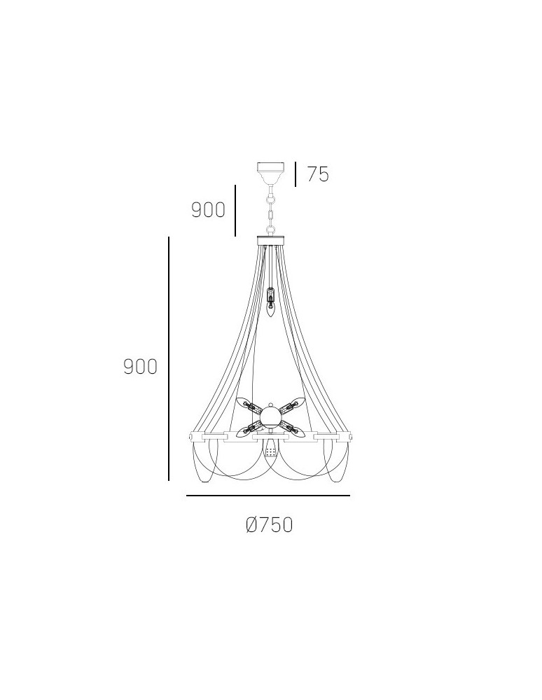 Glamour chandeliers - CosmoLight ROMA P09109NI Nickel Pendant Lamp  - product kolory-swiatla.pl 4