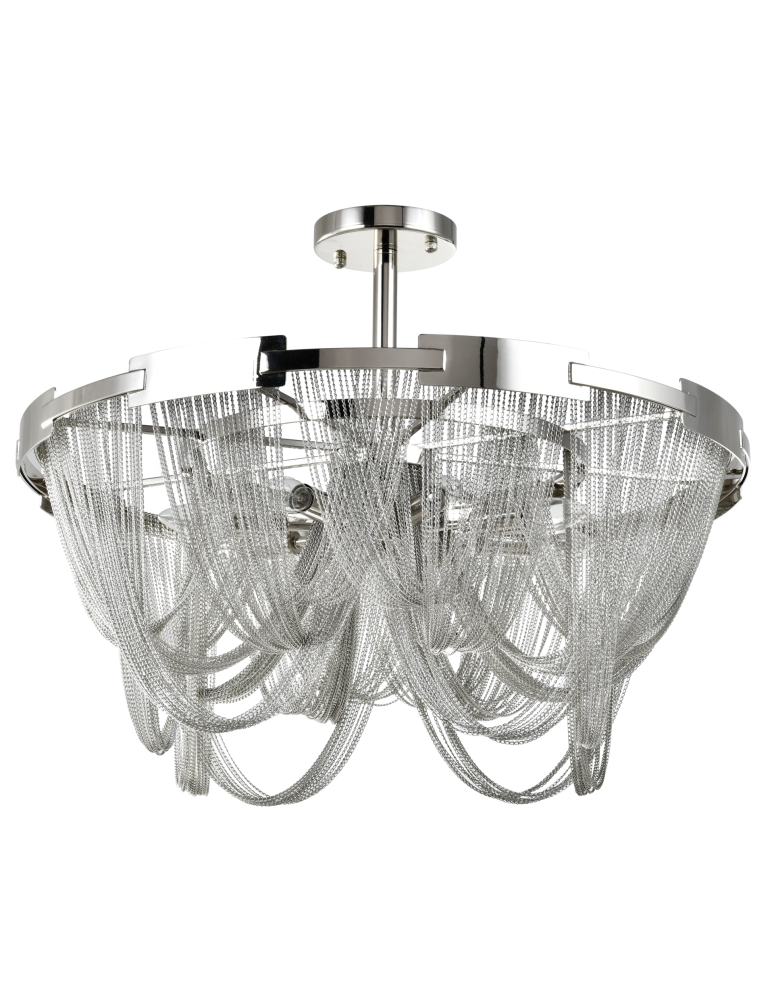 Ceiling lamps with crystals - CosmoLight Plafond ROMA C08529NI Nickel.  - product kolory-swiatla.pl 1