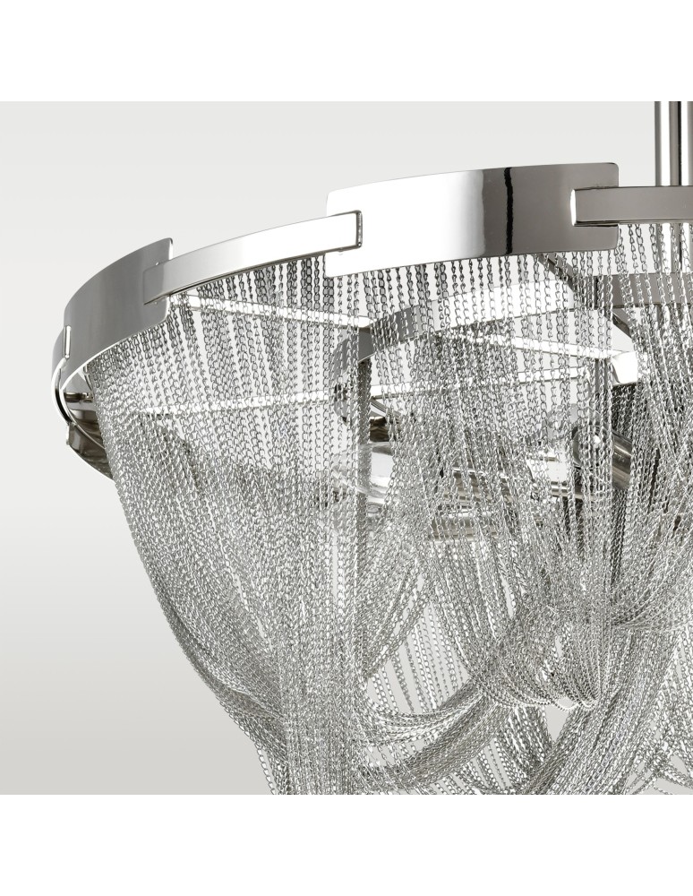 Ceiling lamps with crystals - CosmoLight Plafond ROMA C08529NI Nickel.  - product kolory-swiatla.pl 2