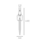 Wall lamps - CosmoLight Wall lamp ROMA W04694NI Nickel  - product 4