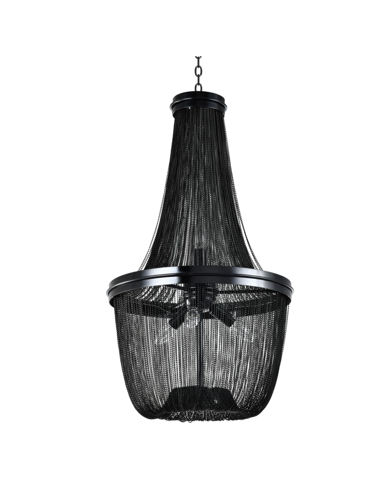 Glamour chandeliers - CosmoLight ROMA pendant lamp P04543BK Black  - product kolory-swiatla.pl 1