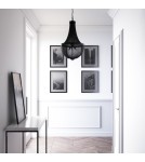 Glamour chandeliers - CosmoLight ROMA pendant lamp P04543BK Black  - product 2
