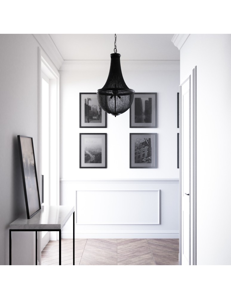 Glamour chandeliers - CosmoLight ROMA pendant lamp P04543BK Black  - product kolory-swiatla.pl 2