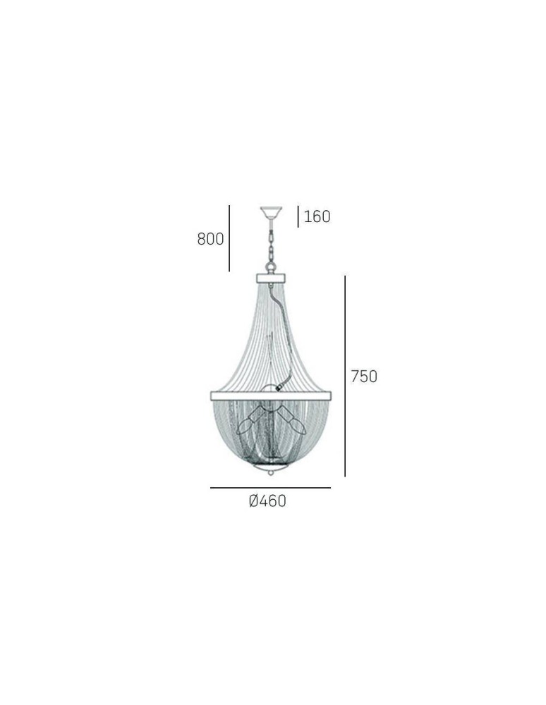 Glamour chandeliers - CosmoLight ROMA pendant lamp P04543BK Black  - product kolory-swiatla.pl 6