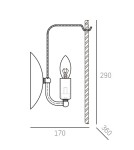 Triple wall lamps - CosmoLight Wall lamp PALERMO W03077NI Nickel  - product 2