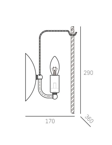CosmoLight Wall lamp PALERMO W03077NI Nickel  - product 2