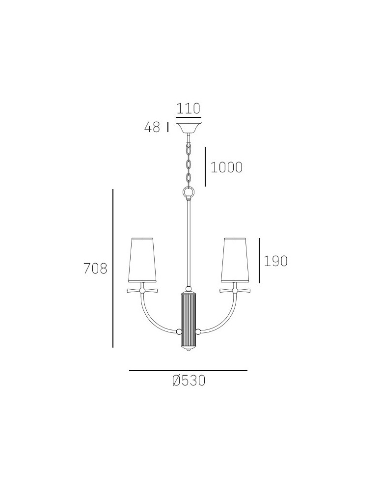 Modern chandeliers - CosmoLight BOW pendant lamp P04190BR Brass  - product kolory-swiatla.pl 3