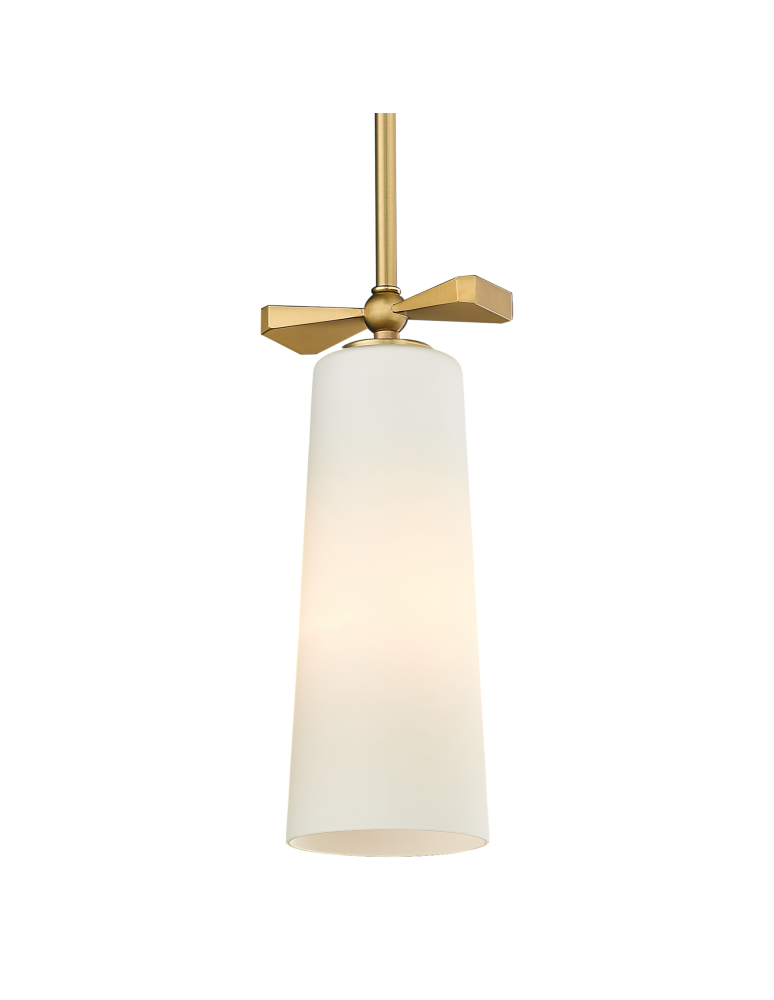 Brass-colored pendant lamps - CosmoLight BOW pendant lamp P01138BR Brass  - product kolory-swiatla.pl 1