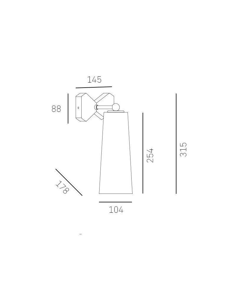 Wall lamps - CosmoLight Wall lamp BOW W01169BK Black Brass  - product kolory-swiatla.pl 3