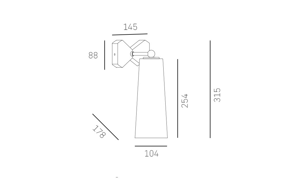 CosmoLight Kinkiet BOW W01169BK Czarny Mosiądz 