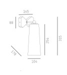 Wall lamps - CosmoLight Wall lamp BOW W01176BR Brass  - product 3