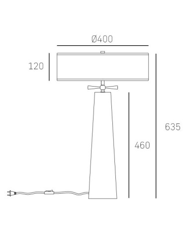 CosmoLight Lampa stołowa BOW T02114BR   Mosiądz  - produkt 2