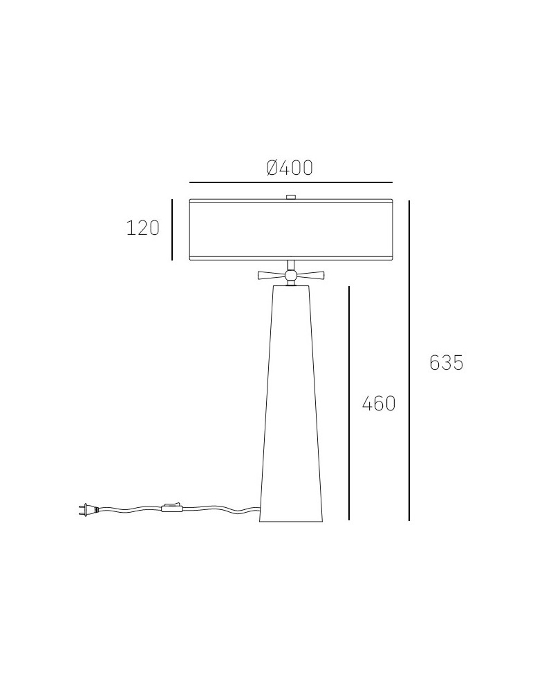 Table lamps with lampshade - CosmoLight BOW Table Lamp T02114BR Brass  - product kolory-swiatla.pl 2