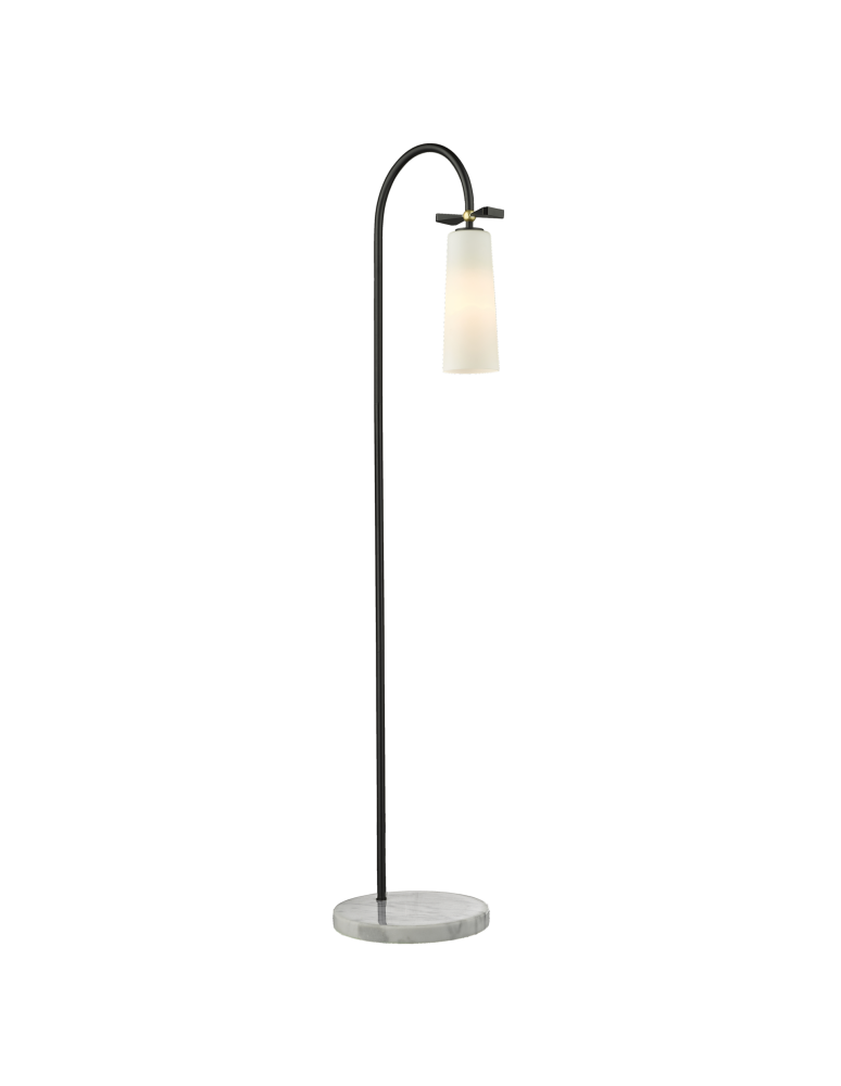 Floor lamps - CosmoLight BOW Standing Lamp F01145BK Black Brass  - product kolory-swiatla.pl 1