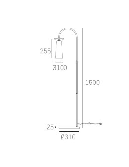 CosmoLight BOW Standing Lamp F01152BR Brass  - product 2
