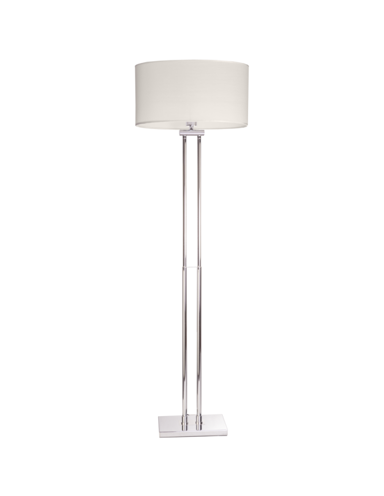 Floor lamps with lampshade - CosmoLight ATHENS standing lamp F01451CH-WH chrome - product kolory-swiatla.pl 1