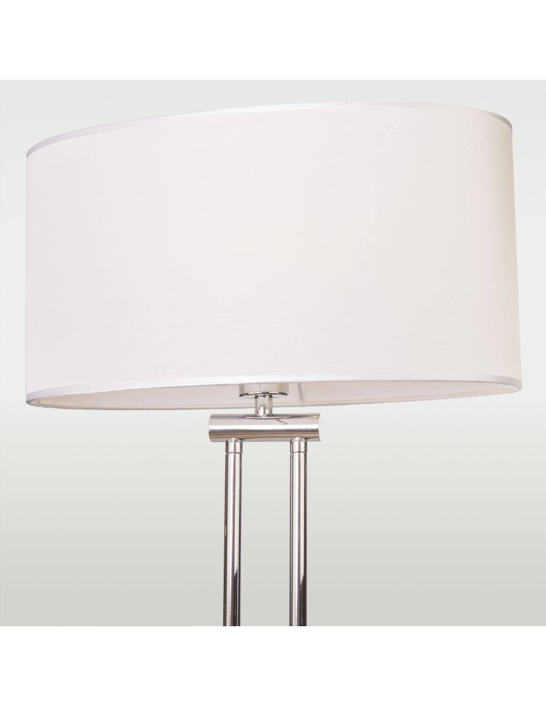 Floor lamps with lampshade - CosmoLight ATHENS standing lamp F01451CH-WH chrome - product kolory-swiatla.pl 2
