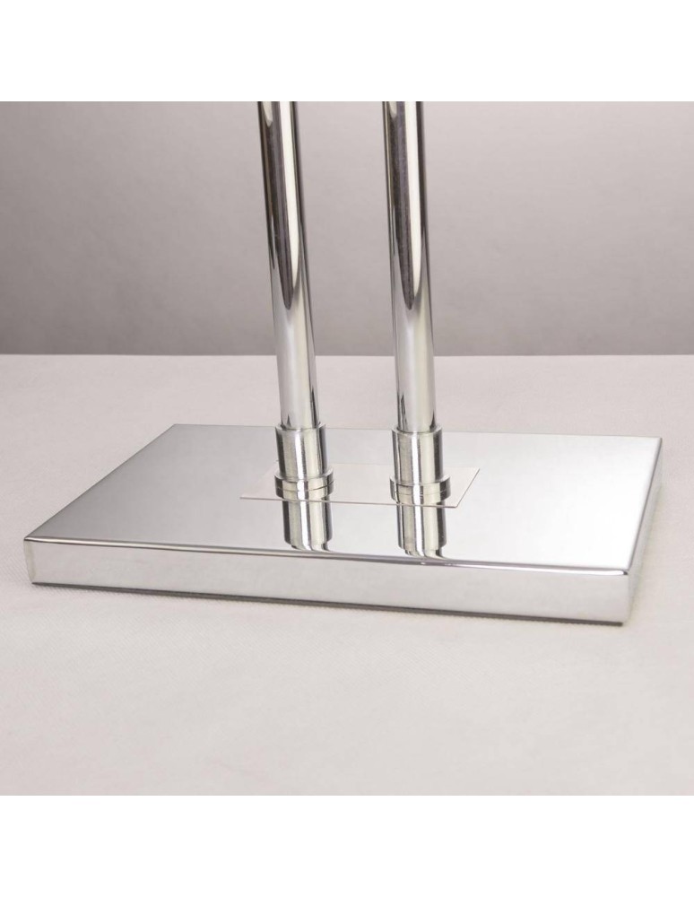 Floor lamps with lampshade - CosmoLight ATHENS standing lamp F01451CH-WH chrome - product kolory-swiatla.pl 3