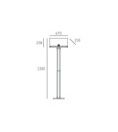 Floor lamps with lampshade - CosmoLight ATHENS standing lamp F01451CH-WH chrome - product 4