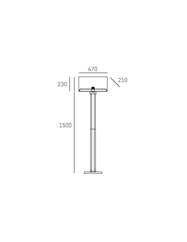 Floor lamps with lampshade - CosmoLight ATHENS standing lamp F01451CH-WH chrome - product kolory-swiatla.pl 4