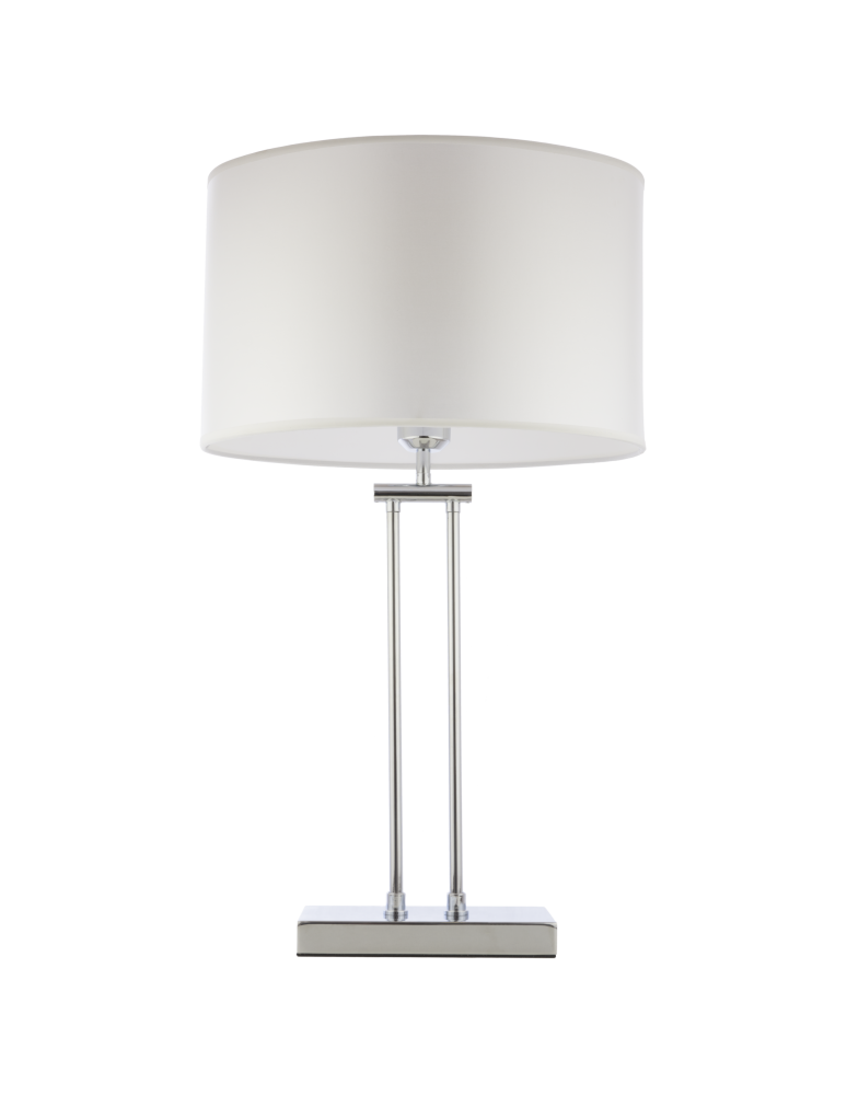 Table lamps with lampshade - CosmoLight ATHENS table lamp T01444CH-WH chrome - product kolory-swiatla.pl 1